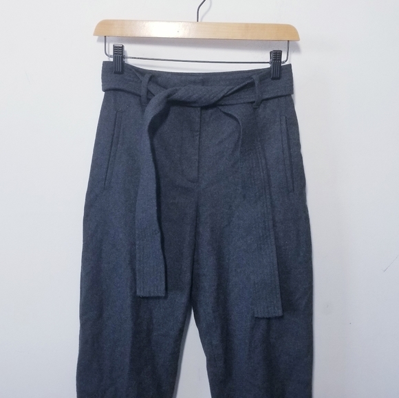 Wilfred Tie Front Pant Size 0 Grey Wool Cashmere Blend - Picture 4 of 5